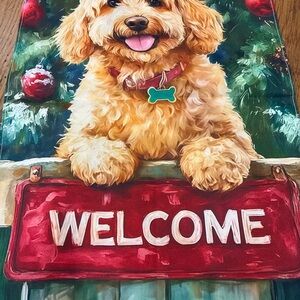 Golden doodle garden flag double sided 12 by 18 inches welcome flag